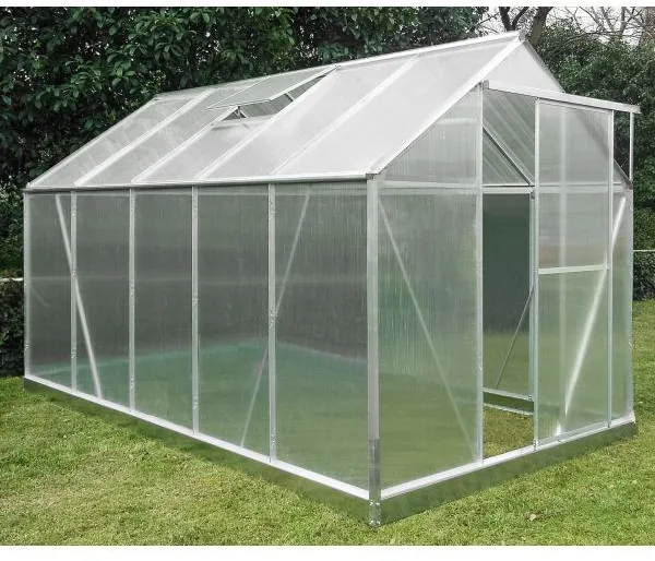 Gewächshaus Poly Silber 191x313x191cm