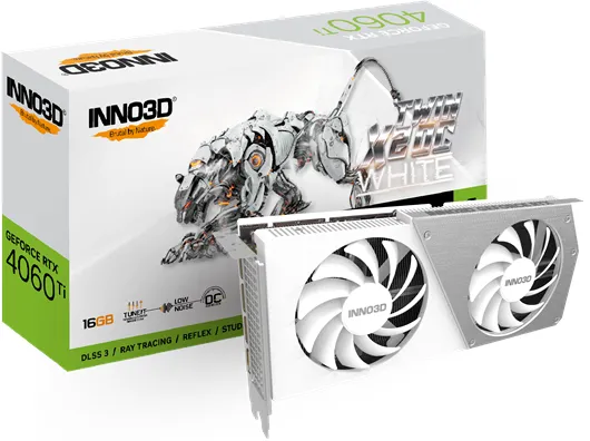 Inno3D GeForce RTX 4060 Ti Twin X2 OC White - 16GB GDDR6 RAM - Grafikkarte