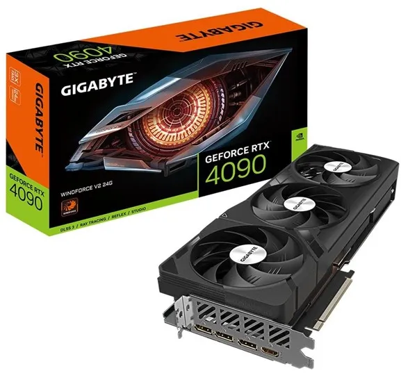 GIGABYTE GeForce RTX 4090 WindForce V2 - 24GB GDDR6X RAM - Grafikkarte