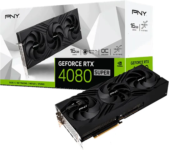 PNY GeForce RTX 4080 SUPER Verto Triple Fan - 16GB GDDR6X RAM - Grafikkarte